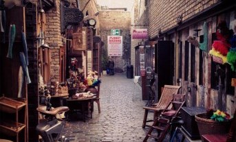 Second hand good stores alley view